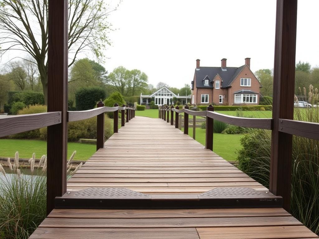 Antislip platen brug bij villa — vlonderproject antislip door Vlonderhoud
