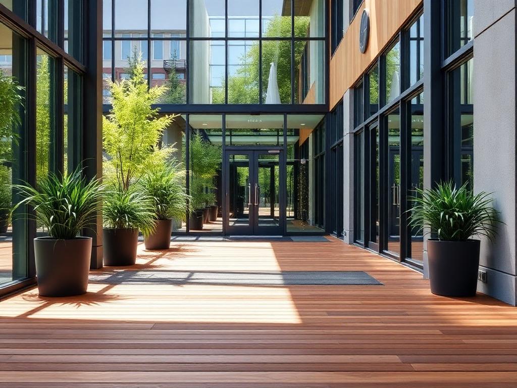 Antislip vlonderstroken bij entree kantoorgebouw — vlonderproject Antislip door Vlonderhoud Antislip vlonderstroken bij entree kantoorgebouw — vlonderproject Antislip door Vlonderhoud