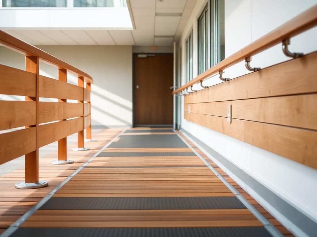 Antislip platen loopdek gehandicaptenzorg — vlonderproject antislip door Vlonderhoud